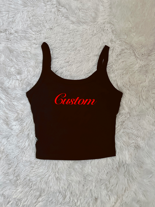 CUSTOM COLLEGE- Script Baby Tank Top