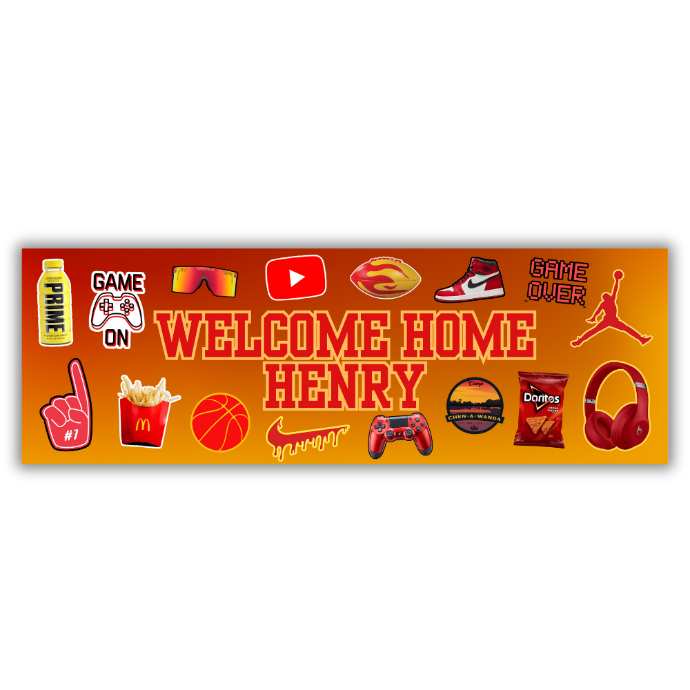Boys Camp Collage Welcome Home Banner