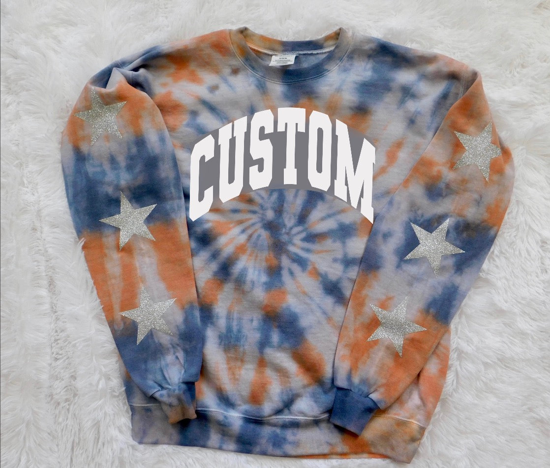 Glitter star crewneck