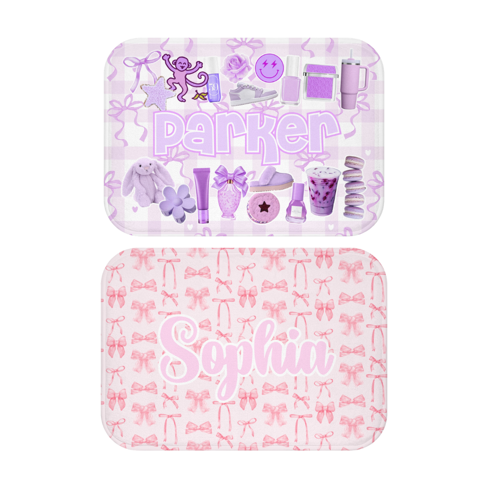 Girls Custom Name Floor Mat