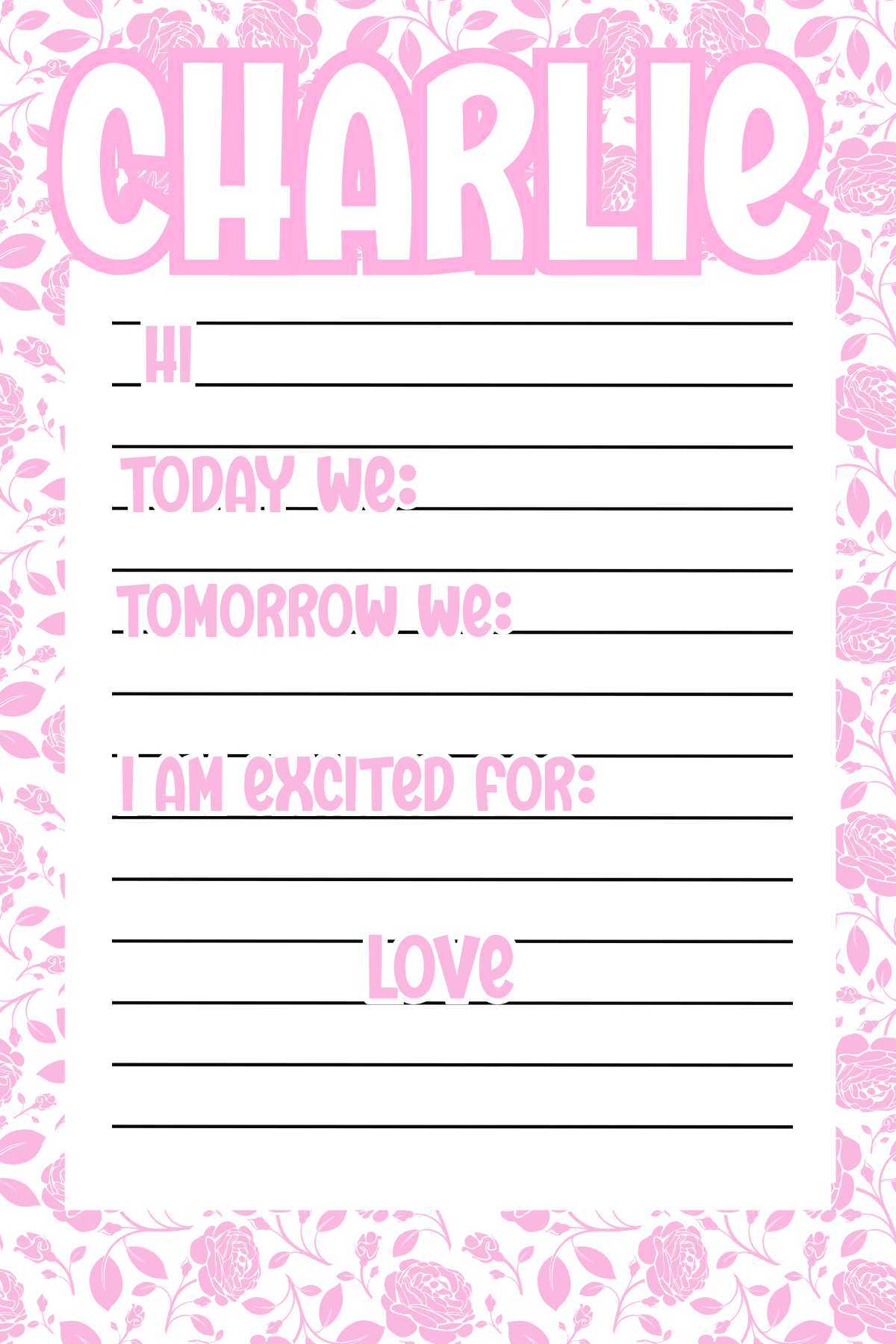 Custom Color Floral Notepad