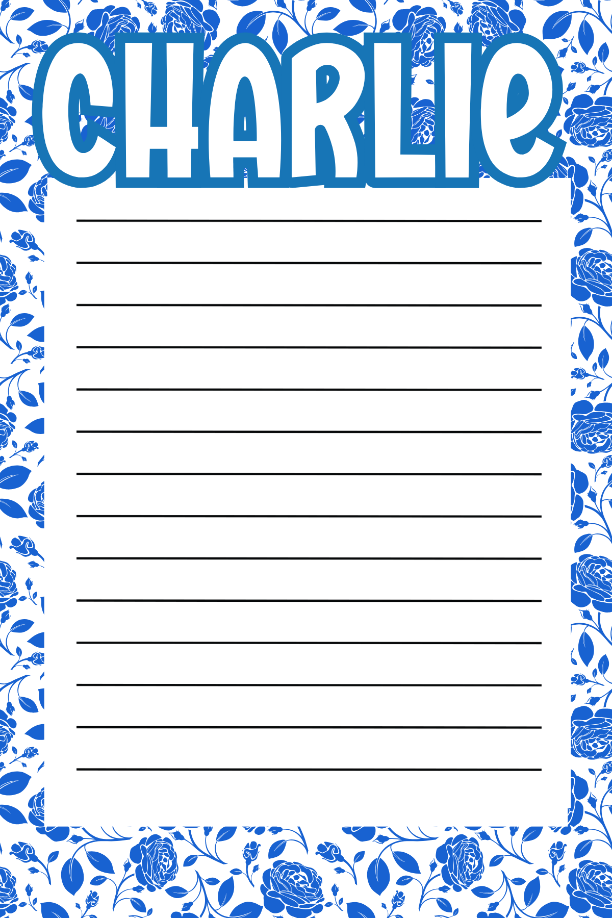 Custom Color Floral Notepad