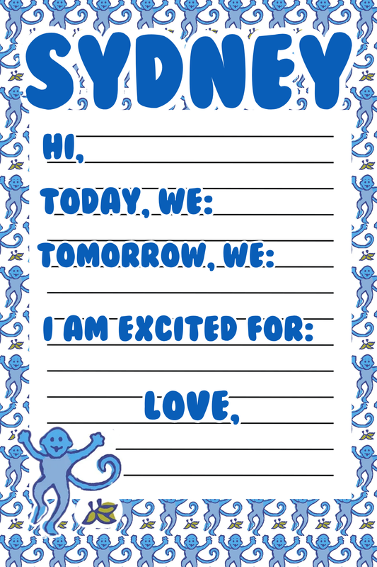 Blue Monkey Fun Notepad