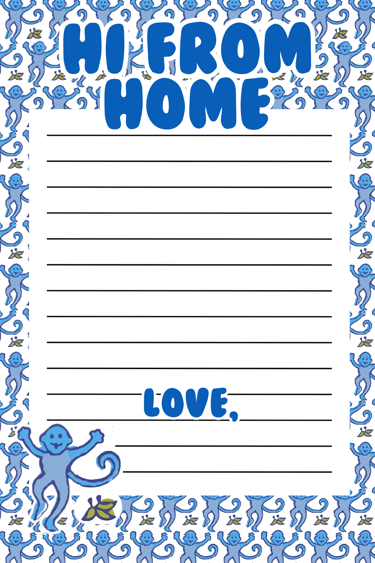 Blue Monkey Fun Notepad