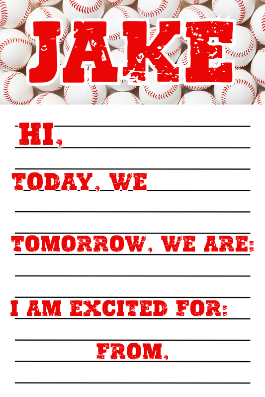 Baseballs Boys Notepad
