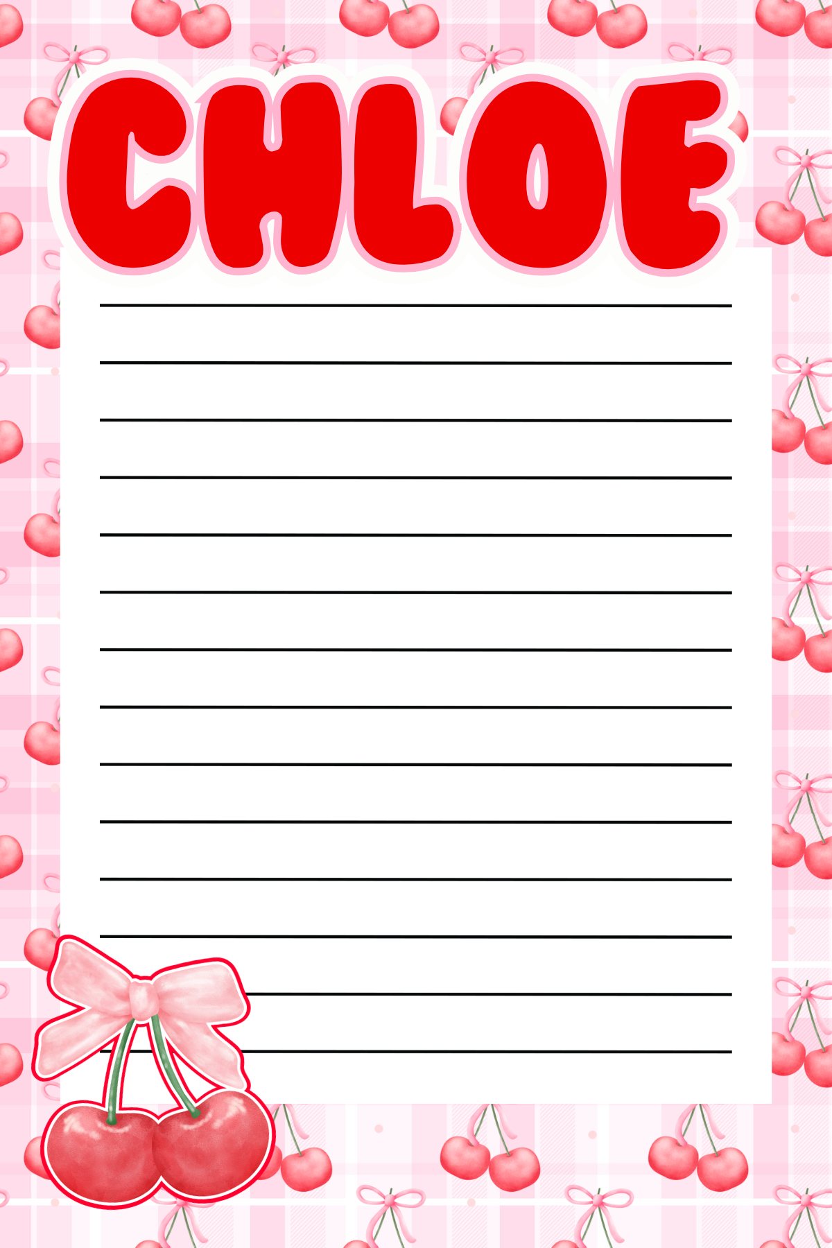 Cherries Camp Notepad