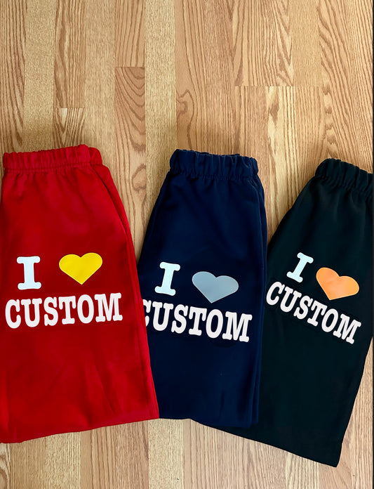 CUSTOM COLLEGE- I heart sweats