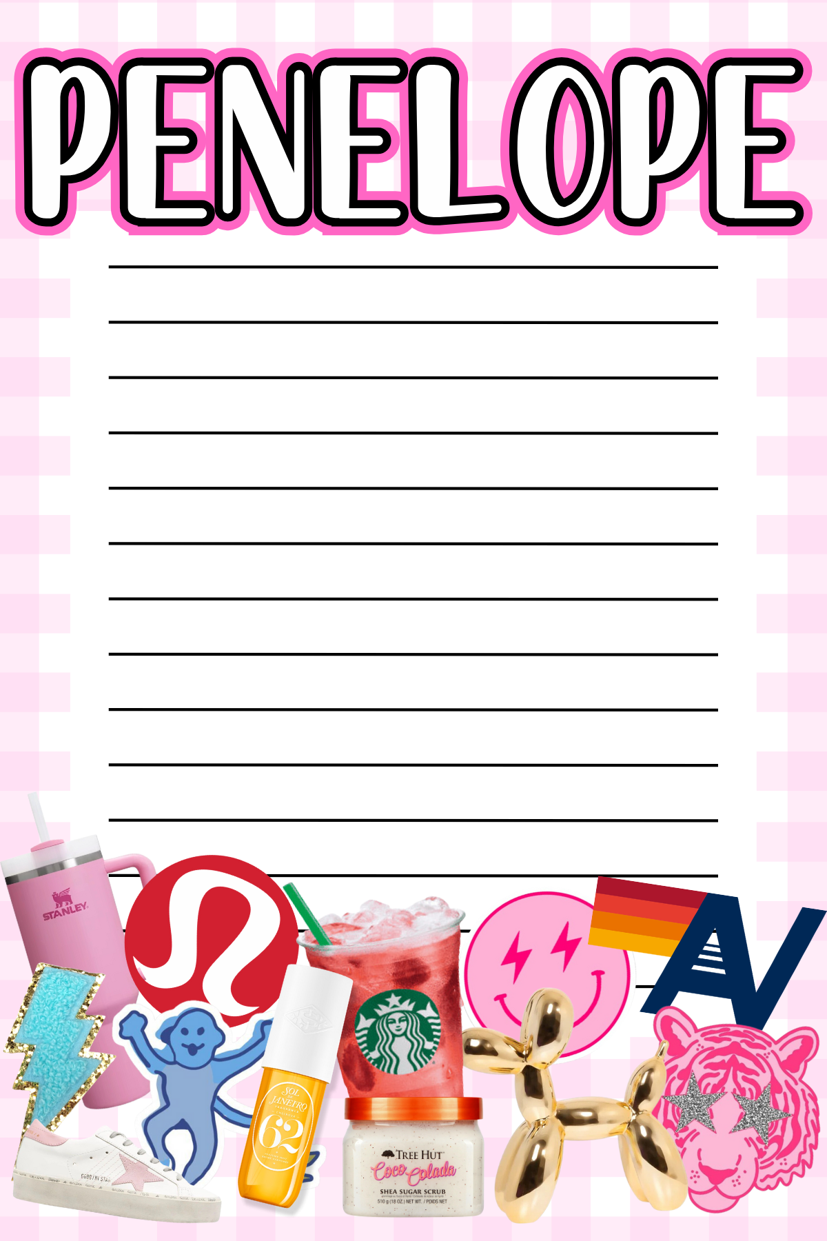 Preppy Girl Notepad
