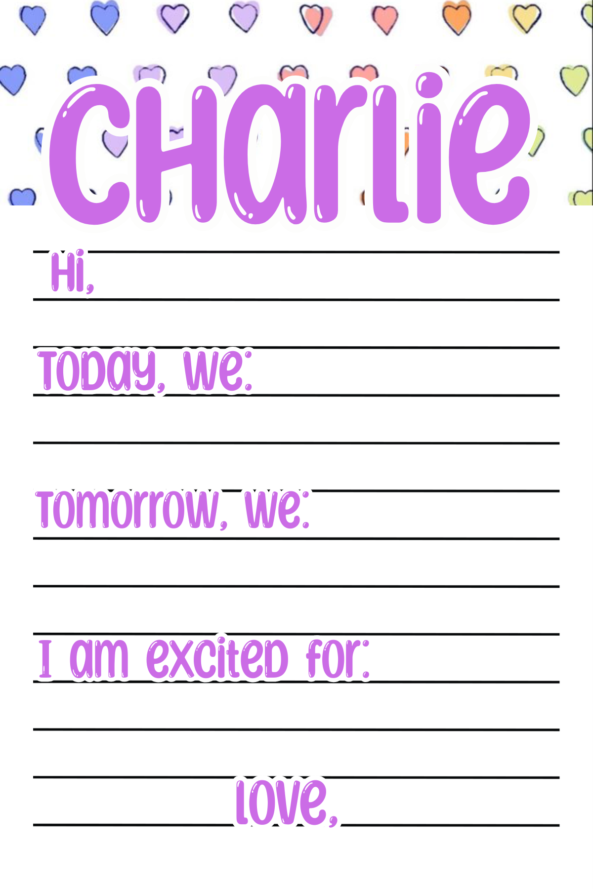 Rainbow Sweetheart Notepad