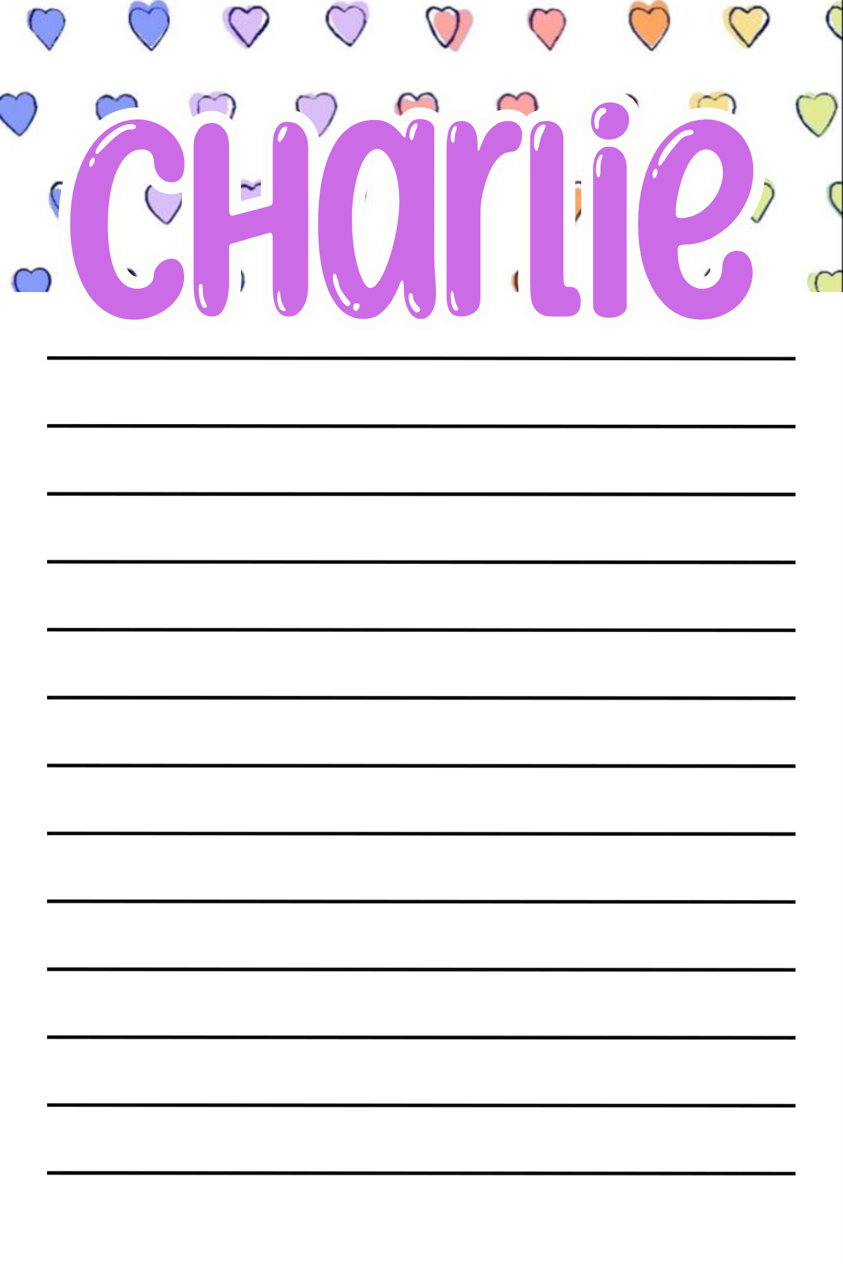 Rainbow Sweetheart Notepad