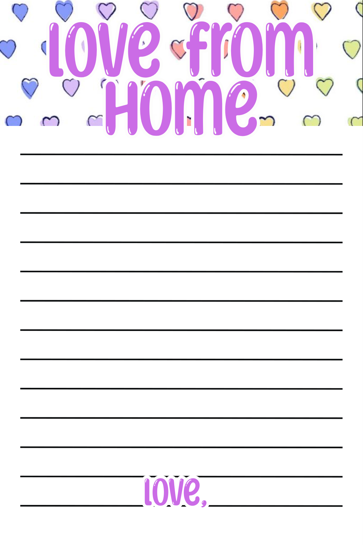 Rainbow Sweetheart Notepad