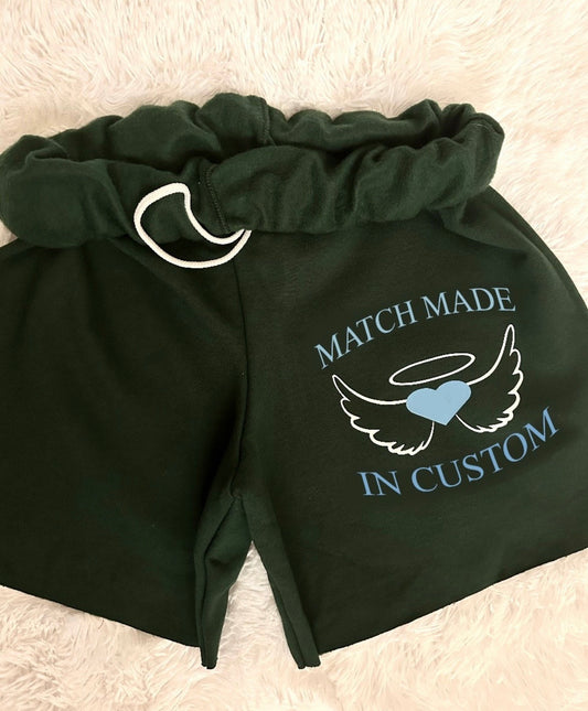 CUSTOM COLLEGE- Angel Sweatshorts