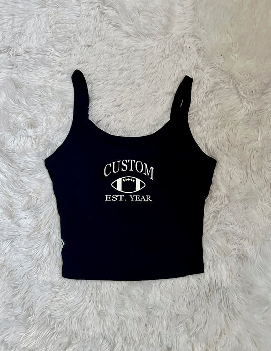 CUSTOM COLLEGE- Football Baby Tank Top