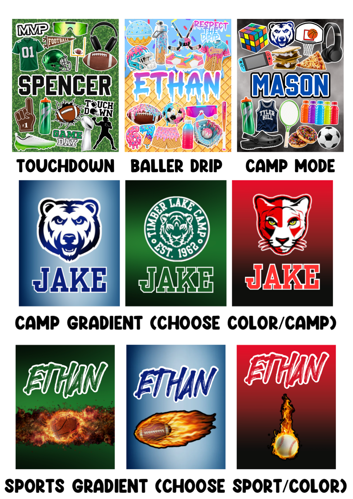 Boys Camp Sheets Set