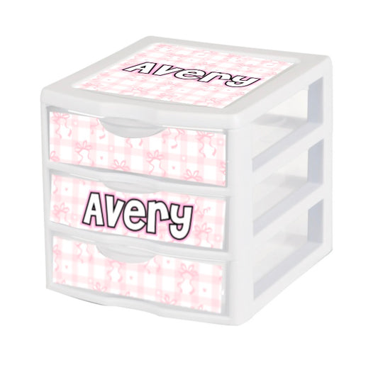 CUSTOM NAME/Print Mini and Medium Drawers