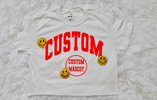 Smiley patch tee