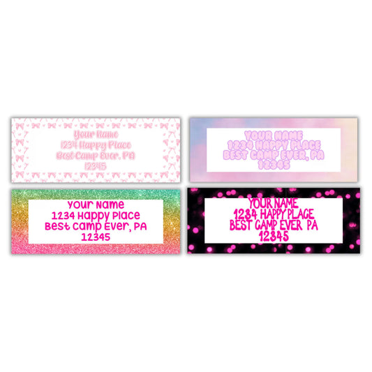 Custom Return Address Labels Girls