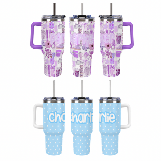 Girls Straw Water Bottle