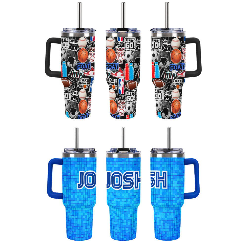 Boys Straw Water Bottle