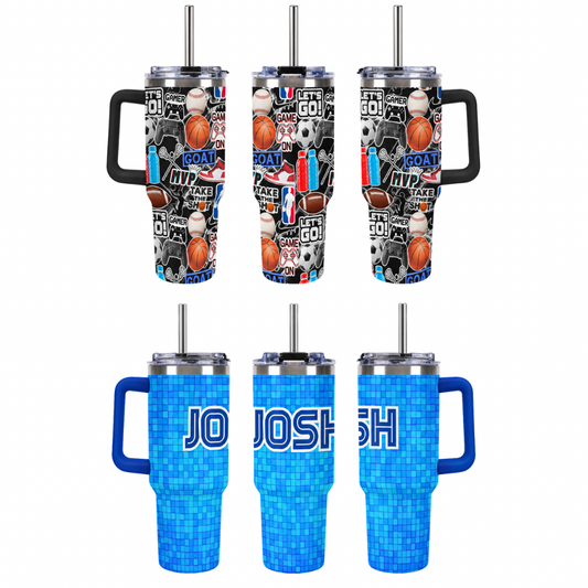 Boys Straw Water Bottle