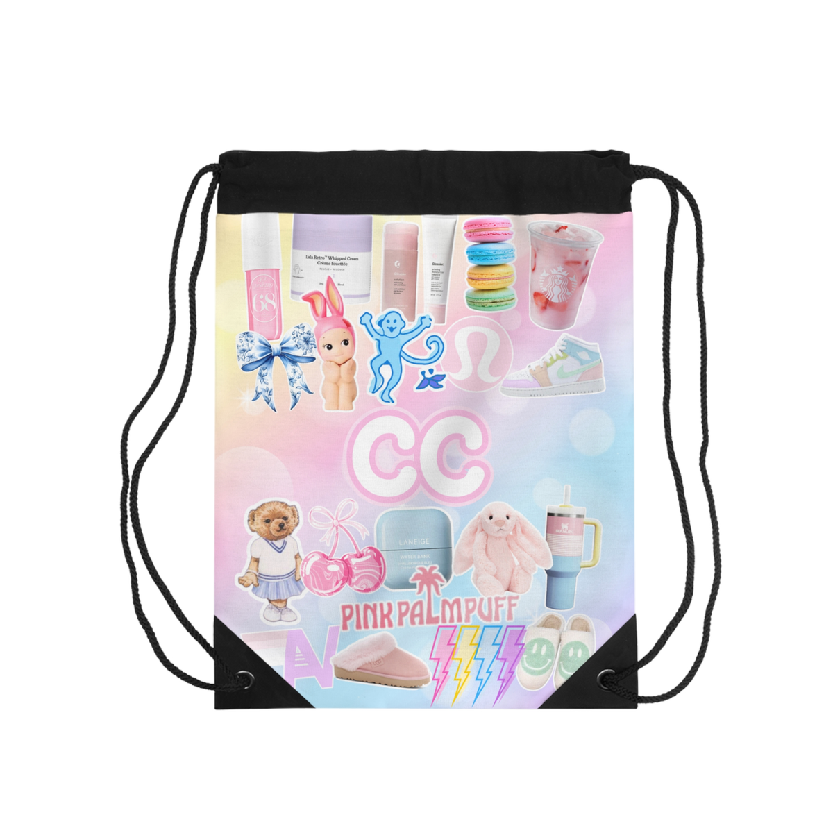 Girls Custom Name Drawstring Bag