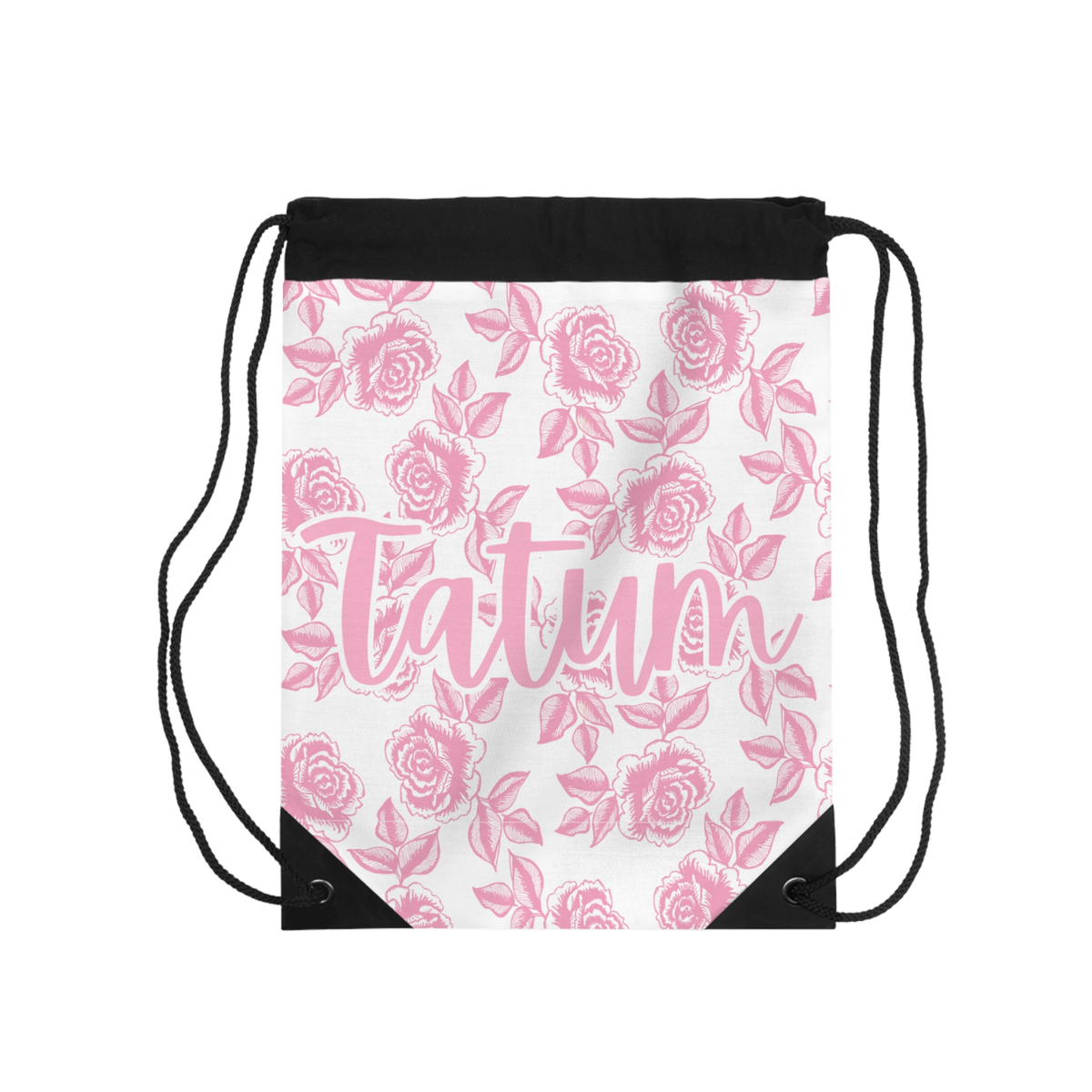 Girls Custom Name Drawstring Bag