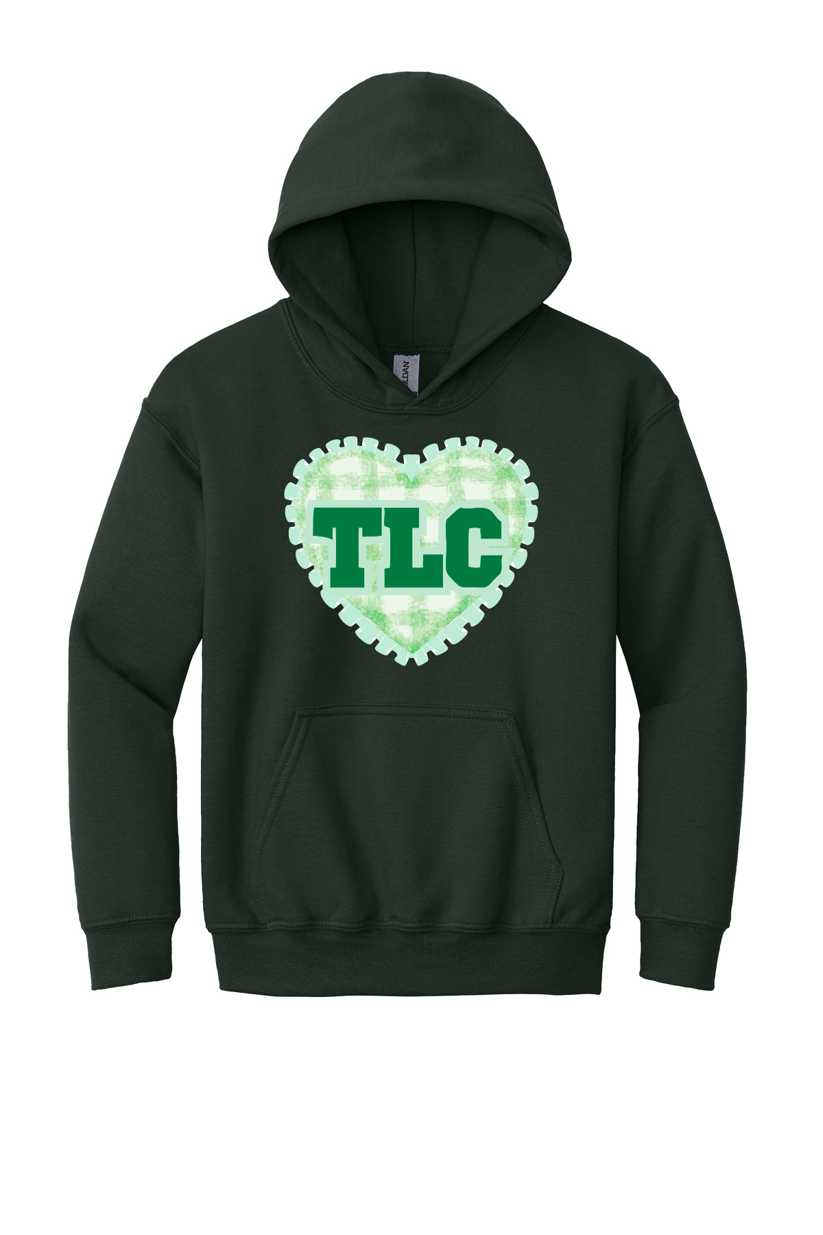 CUSTOM CAMP Plaid Heart Hoodie