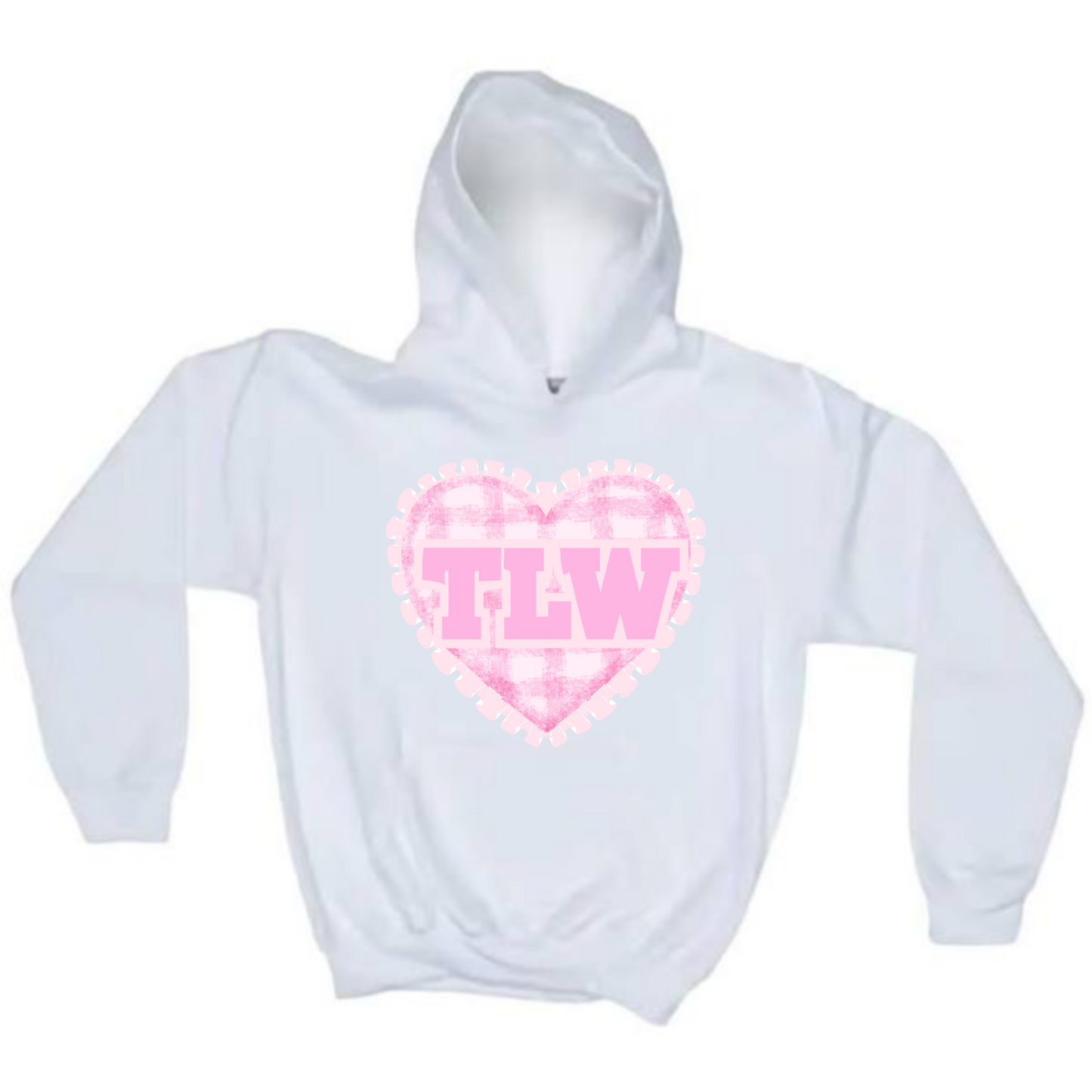 CUSTOM CAMP Plaid Heart Hoodie
