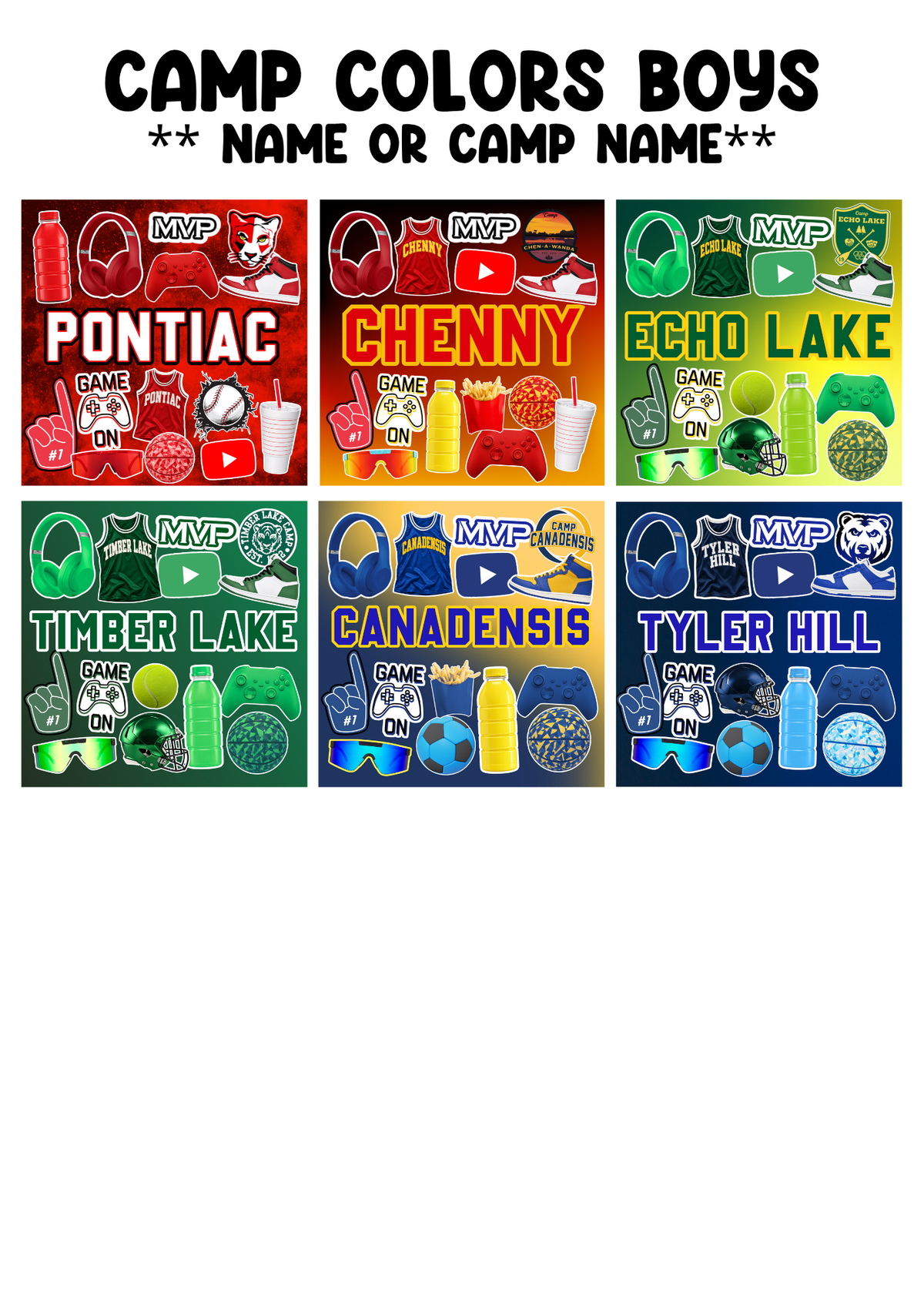 Boys Camp Sheets Set