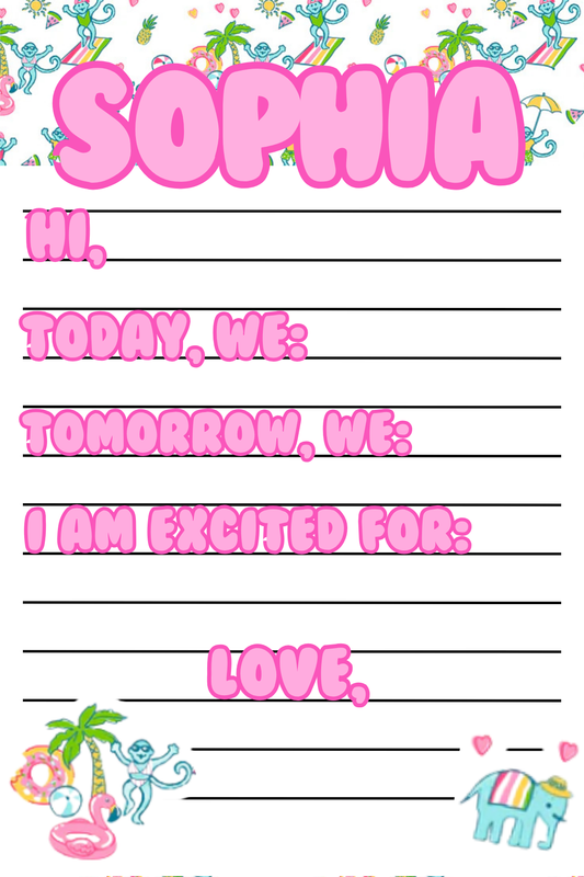 Pool Party Camp Notepad