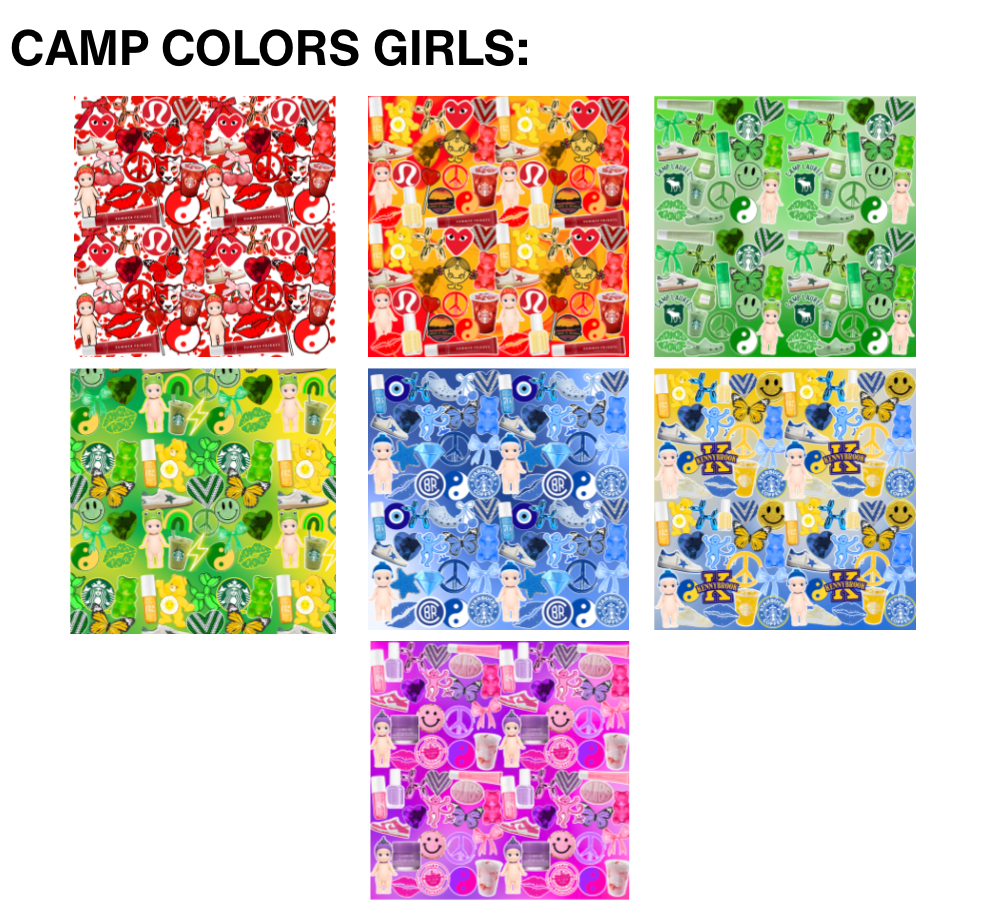 Camp Colors Pajama Pants Girls