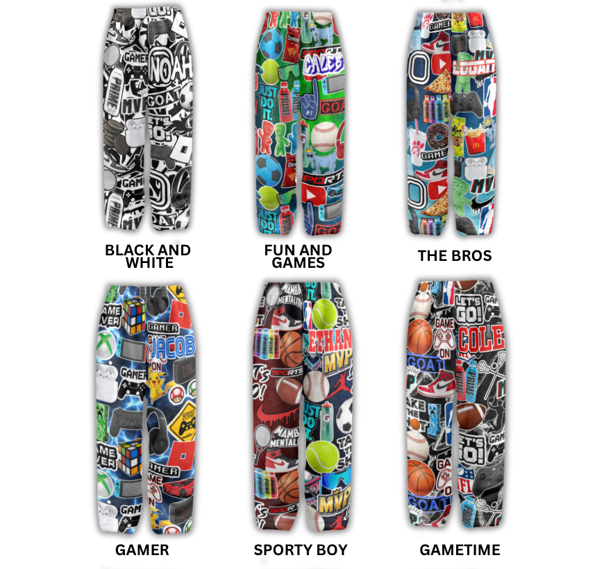 Boys Collage Pajama Pants