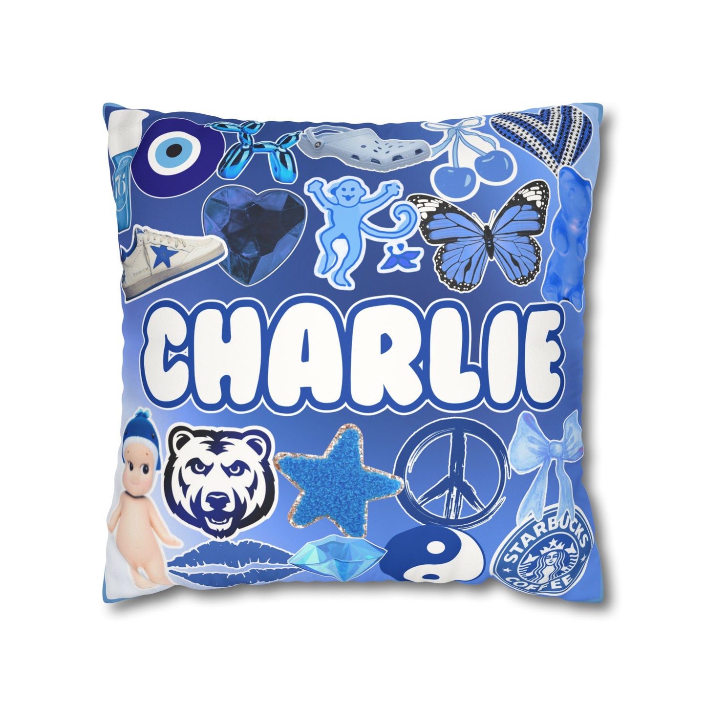 Camp Color Collage Pillow Girls