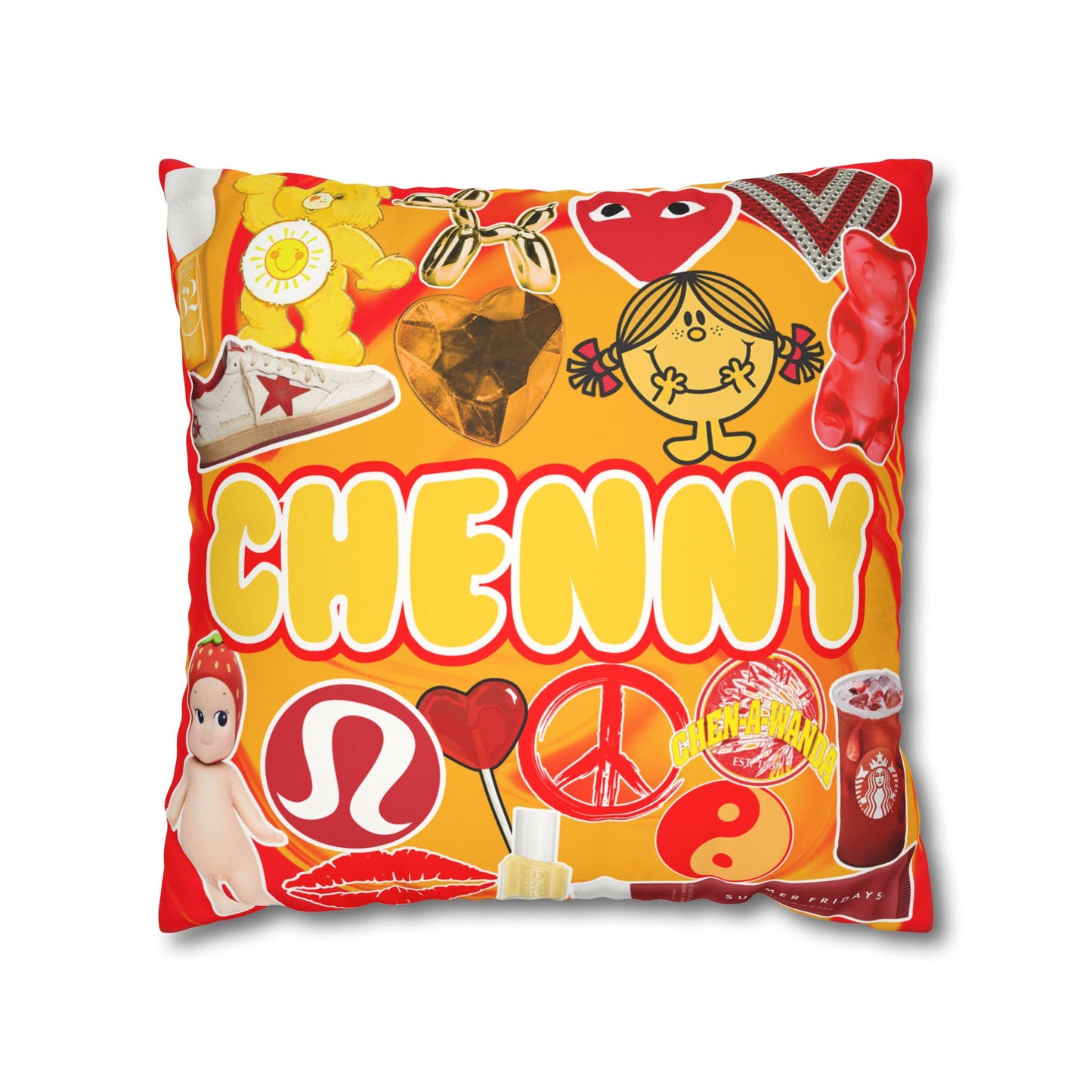 Camp Color Collage Pillow Girls