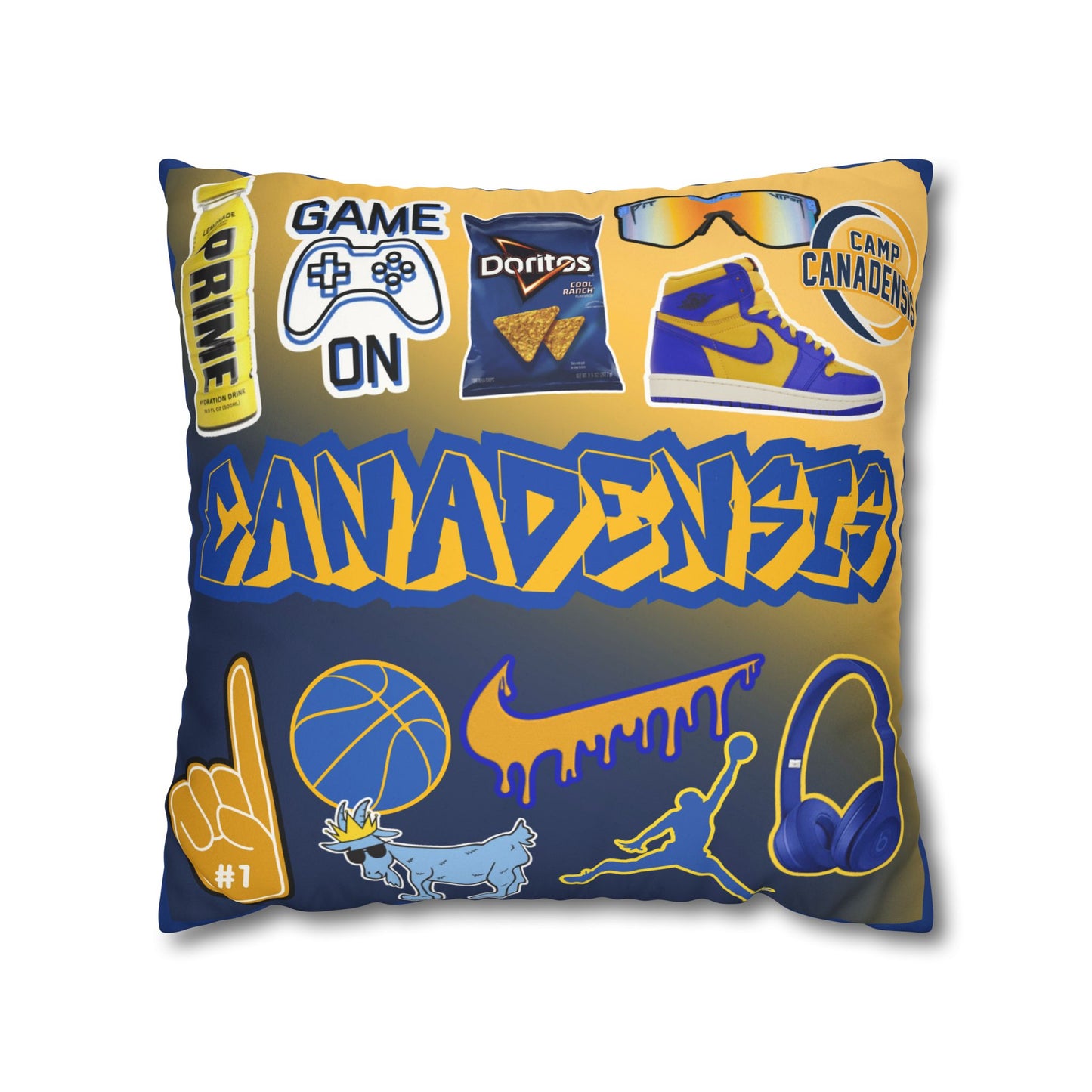 Camp Color Collage Pillow Boys