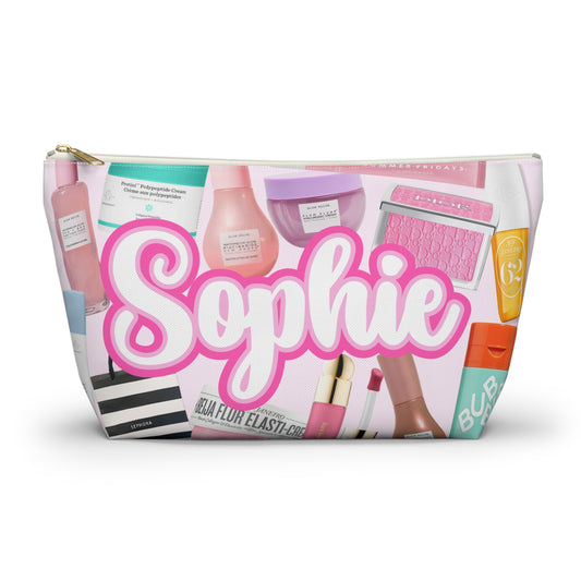 CUSTOM NAME MAKEUP Bag | Sleepaway Camp Gifts | Camp Bunk | Visiting Day | Customized Camp | Makeup Bag | All Over Print |