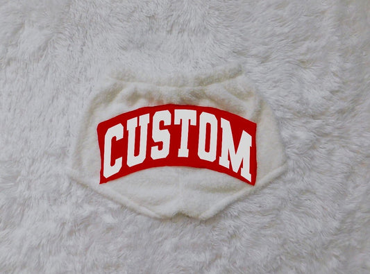 Custom College Sherpa Shorts