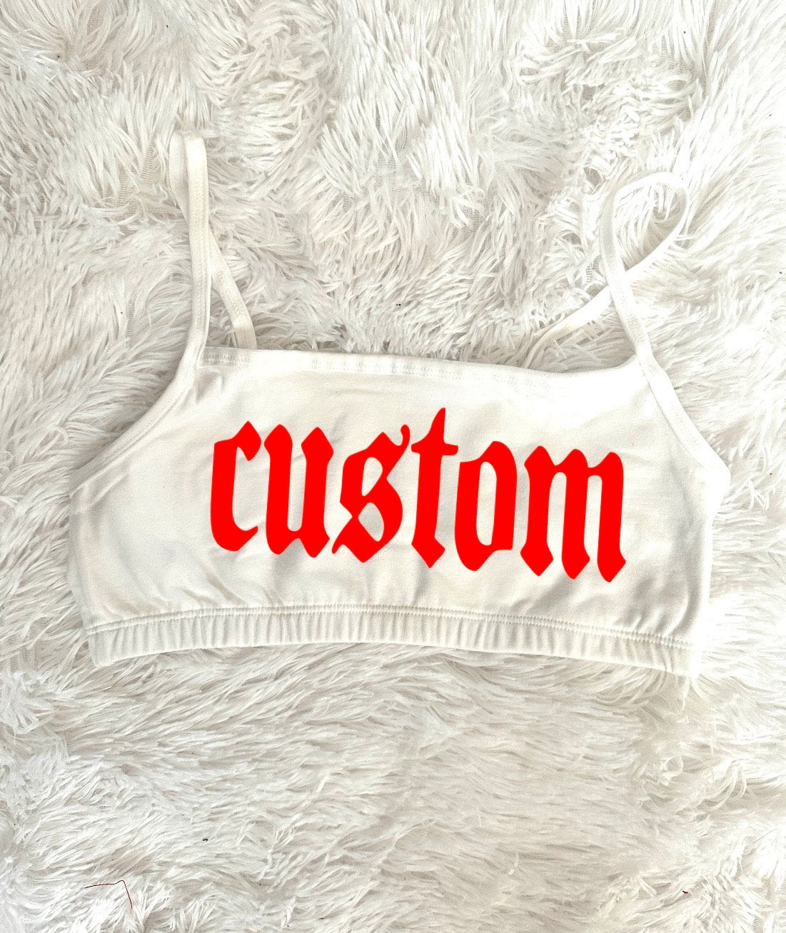 CUSTOM COLLEGE- Old English Bralette