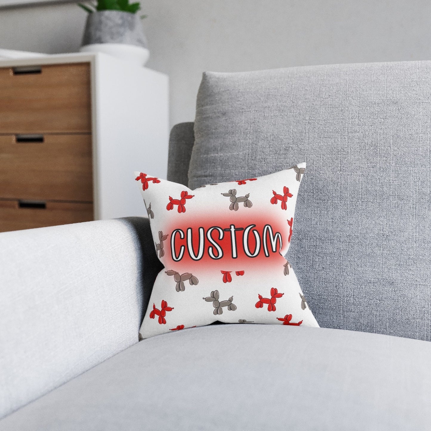 CUSTOM COLLEGE- Balloon Dog Pillow