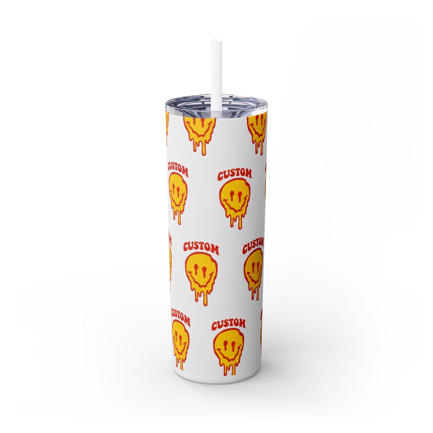 CUSTOM COLLEGE- Drippy Smiley Tumbler