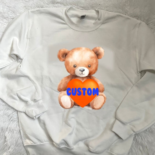 CUSTOM COLLEGE- Teddy crewneck