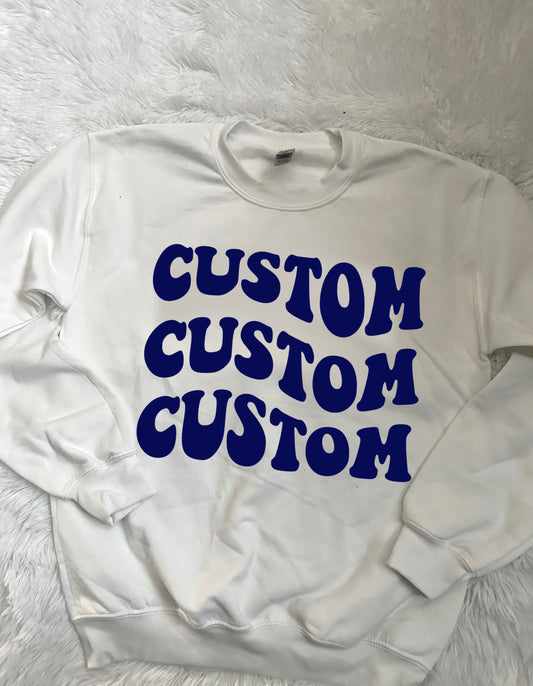 CUSTOM COLLEGE Wavy Crew