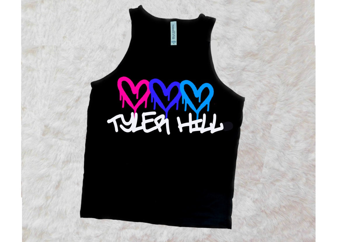 CUSTOM CAMP Drip Heart Tank | Sleepaway Camp | Sleepaway Camp Gifts | Camp Bunk | Bunk Junk | Visiting Day | Customized Camp Clothing