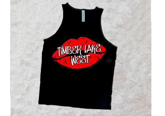 CUSTOM CAMP Graffiti Lips Tank | Sleepaway Camp | Sleepaway Camp Gifts | Camp Bunk | Bunk Junk | Visiting Day | Customized Camp Clothing