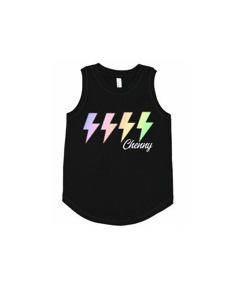 CUSTOM CAMP Ombré Bolt Tank | Sleepaway Camp | Sleepaway Camp Gifts | Camp Bunk | Bunk Junk | Visiting Day | Customized Camp Clothing