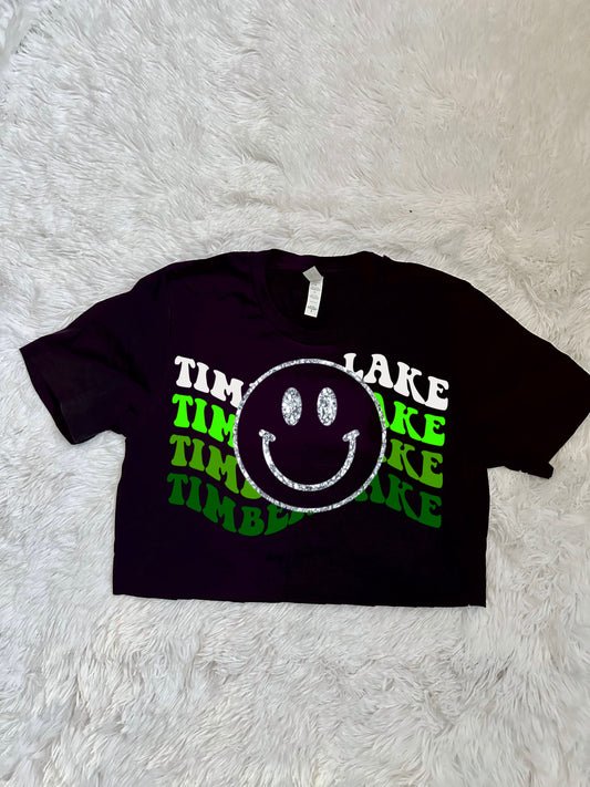 CUSTOM CAMP Smiley Repeat Tee | Sleepaway Camp Tee | Sleepaway Camp Gifts | Camp Bunk | Bunk Junk | Visiting Day | Customized Camp Clothing