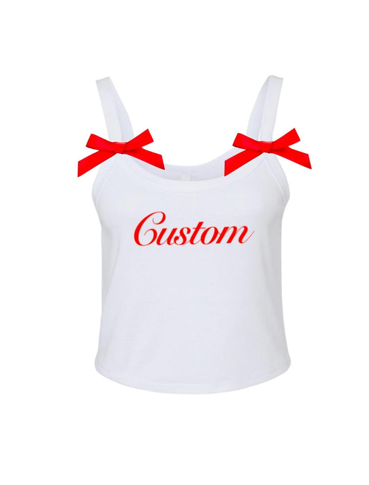 Custom College Bow Baby Tank | Custom College Gift | Bed Party Gifts | Bed Party | Graduation Gift | Custom Tank Top | Gameday Outfit