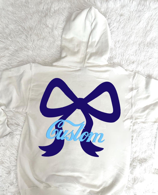 CUSTOM CAMP Bow Hoodie | Sleepaway Camp | Sleepaway Camp Gifts | Camp Bunk | Bunk Junk | Visiting Day | Customized Camp Clothing