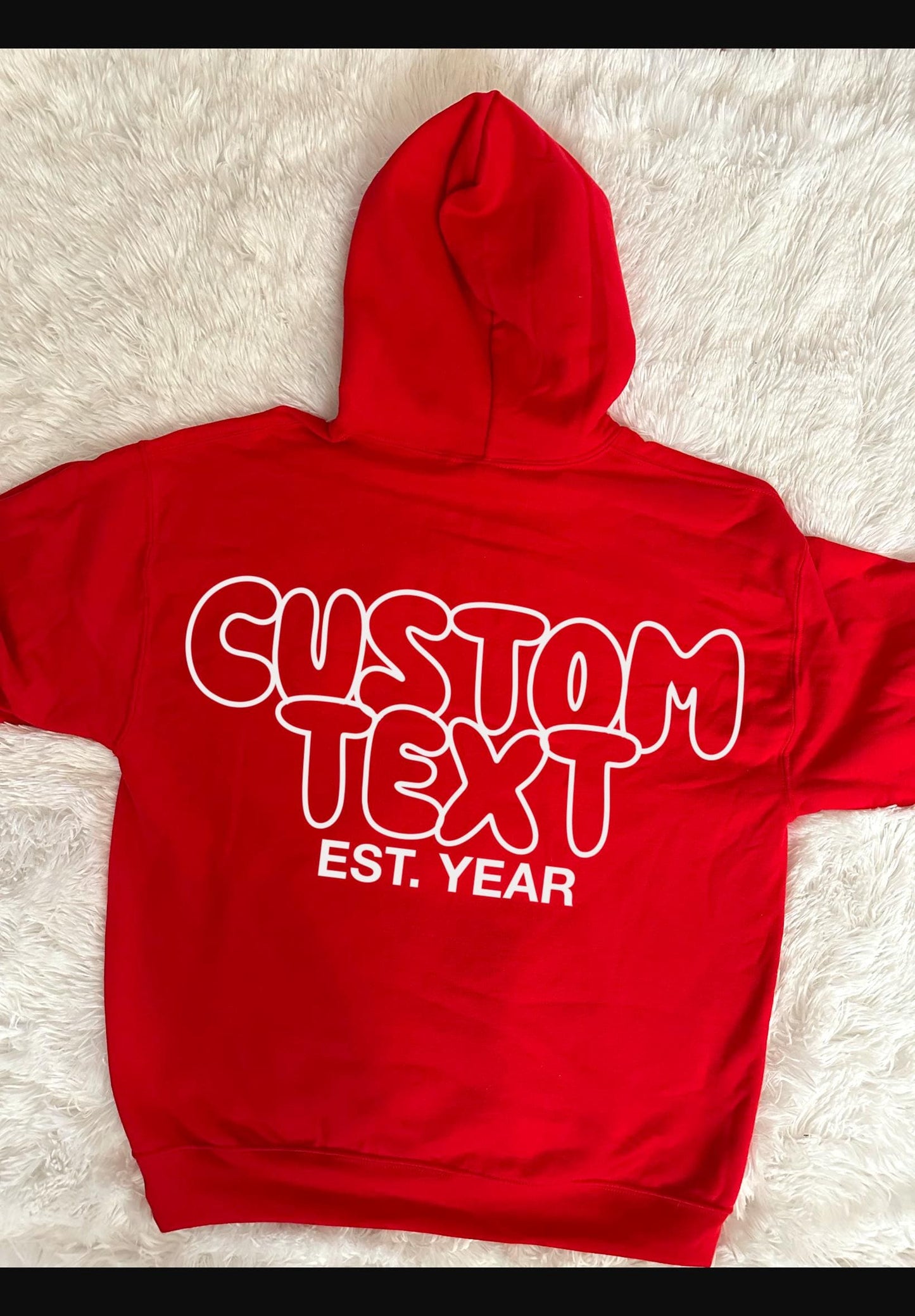 Custom College Bubble Hoodie | Custom College Gift | Bed Party Gifts | Bed Party | Graduation Gift | College Crewneck | Gameday Outfit