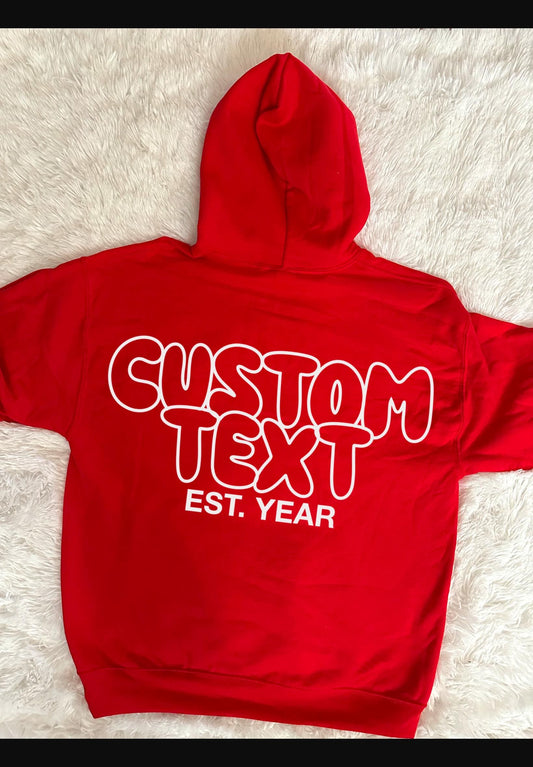 Custom College Bubble Hoodie | Custom College Gift | Bed Party Gifts | Bed Party | Graduation Gift | College Crewneck | Gameday Outfit